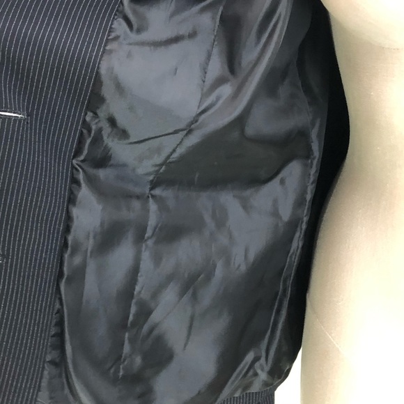 Apt.9 Black Blazer Jacket White Pinstripe 3 Button front Size 16 NWOT - Picture 11 of 13